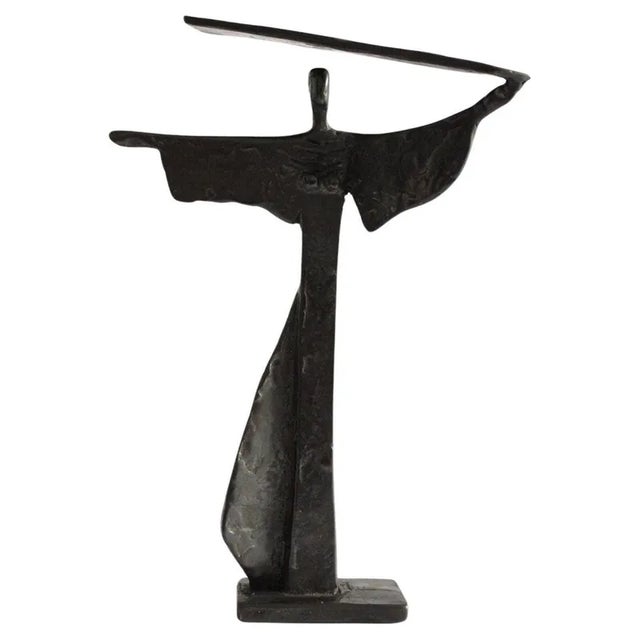 Italian Bronze Abstract Sculpture by Ugo Carà, 1980 For Sale - Image 12 of 12