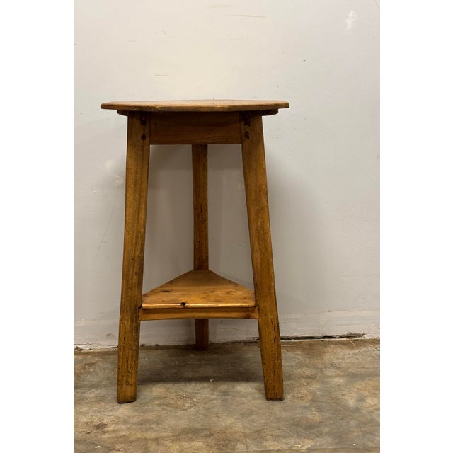 Brown 19th Century English Pine Cricket Table For Sale - Image 8 of 9