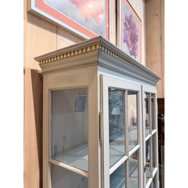 Gustavian (Swedish) Vintage Gustavian Painted Wood Display Cabinet For Sale - Image 3 of 12