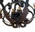 This 1920’s wrought iron chandelier has 9 lights and incredibly intricate iron work. Wrought iron has original polychrome...