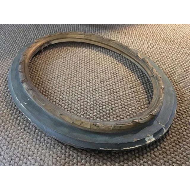 Neoclassical Oval Grey and Gold Wood Frame, Italy For Sale - Image 12 of 18