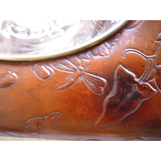 Brown Late 19th Century French Art Nouveau Leather Picture and Frame Album For Sale - Image 8 of 17