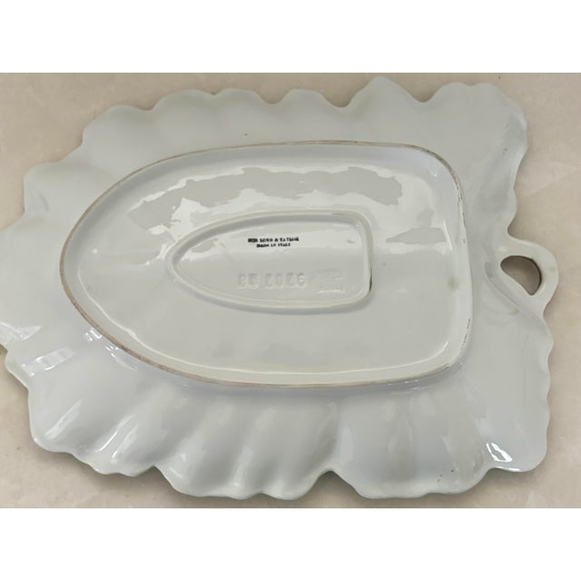 Ceramic Vintage Italian Lord and Taylor Giant Cabbage Leaf Serving Platter For Sale - Image 7 of 9