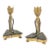 19th C. William IV Gilt & Bronze Swan Candlesticks After William Bateman II For Sale