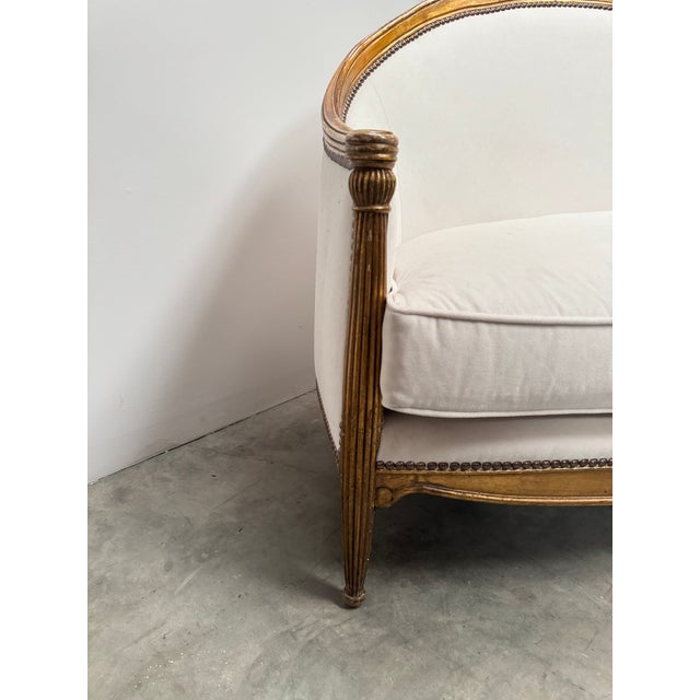 1930s 1930s Gilt Canape Settee, Attributed to Paul Follot Art Deco For Sale - Image 5 of 15