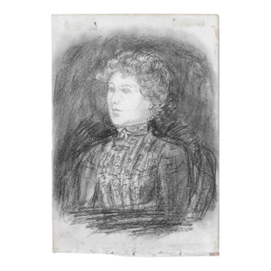 1907 Portrait Drawing of a Lady by Thorne