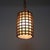 Vintage Pendant Light in Parchment with Rattan and Wicker by Louis Sognot, France, 1960s For Sale - Image 9 of 14