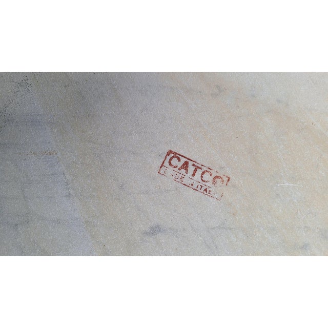 1940s Kimball Victorian Lyre Harp Marble Coffee Table Chairish