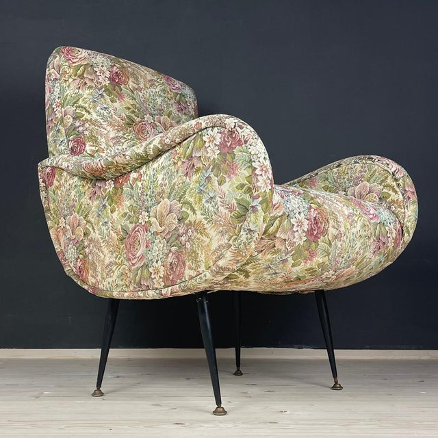 Green Mid-Century Modern Lady Armchair attributed to Marco Zanuso, Italy, 1960s For Sale - Image 8 of 15