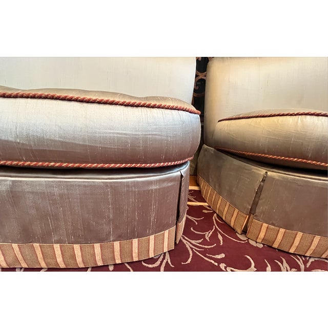 Century Furniture High Back Settee - Set of 2 For Sale - Image 9 of 12