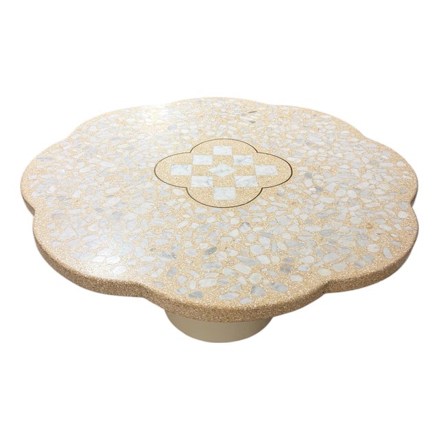 Vintage Attributed to Harvey Probber Terrazzo and Marble Mosaic Coffee Table Mid Century For Sale