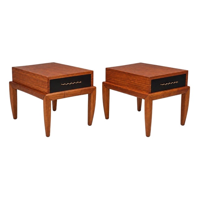 John Keal, Occasional Tables, Mahogany, Brass, United States, 1950s For Sale