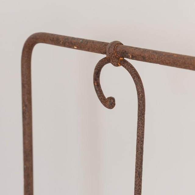 1940s French Wrought Iron Hall Bench For Sale - Image 9 of 13