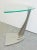Modern Modern Design Cantilever Glass & Steel Table For Sale - Image 3 of 6