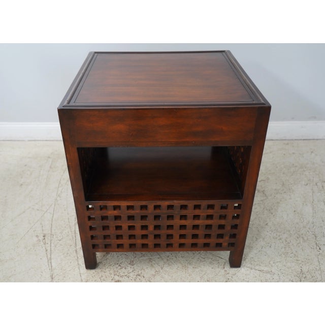 Theodore Alexander Campaign Style 1 Drawer Lamp Table For Sale - Image 12 of 12