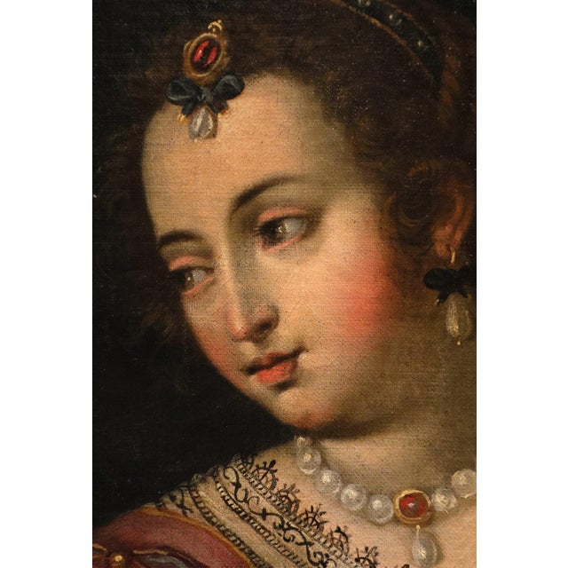 Bernardino Campi, Salome with the Head of Battista Campi, 1580, Oil on Canvas For Sale - Image 11 of 15