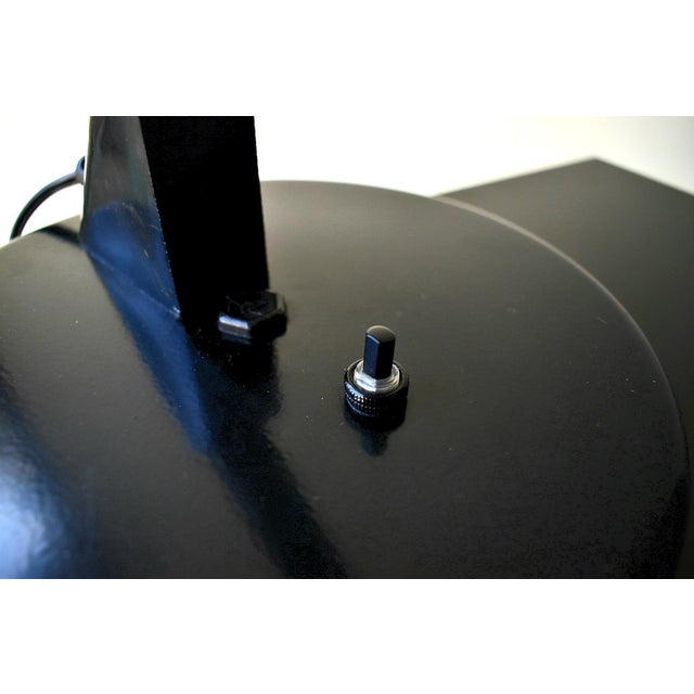 Black Vintage Postmodern Art Specialty Co. Oversized Black Cantilever Saucer Desk Lamp For Sale - Image 8 of 13