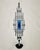 Large Brutalist Danish Wall Candleholder in Wrought Iron and Blue Glass from Dantoft, 1960s For Sale - Image 6 of 6