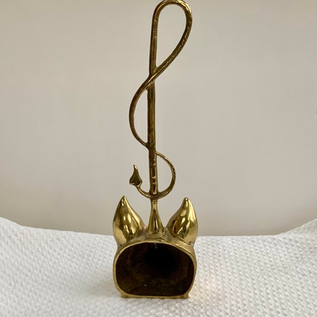 Virginia Metalcrafters Brass Fox & Whip Door Stop For Sale - Image 9 of 10