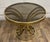 Mid 20th Century Vintage Hollywood Regency Art Deco Tulip Milo Baughman Style Brass & Glass Table For Sale - Image 5 of 11