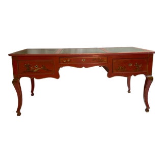 Louis XV Style Chinoiserie Writing Desk by Baker For Sale