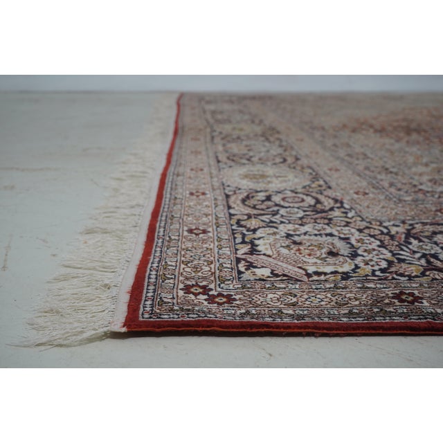 Textile Vintage Large Silk Rectangular Tebriz Carpet Rug For Sale - Image 7 of 11