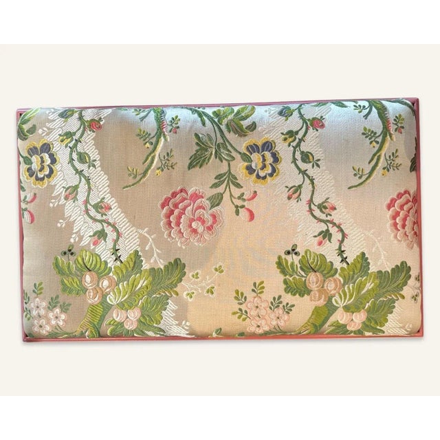 Late 20th Century Painted Chippendale Style Upholstered Bench For Sale - Image 4 of 6