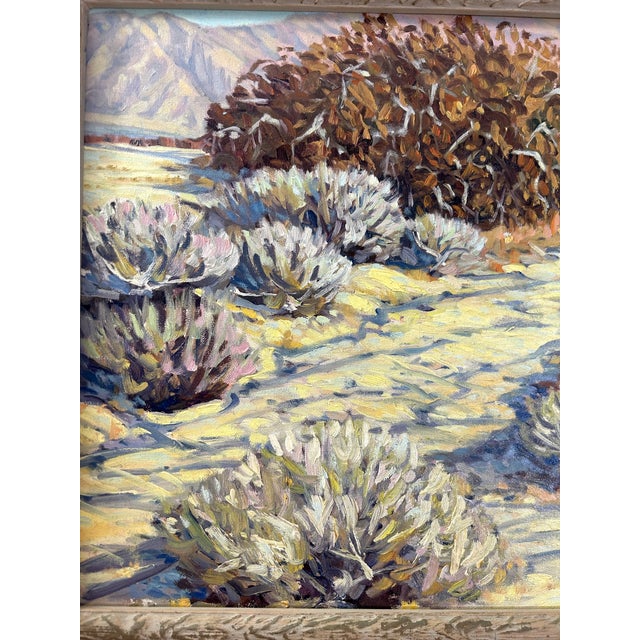 Paint Vintage Plein Air California Desert Landscape Painting by Robert Arnett For Sale - Image 7 of 12