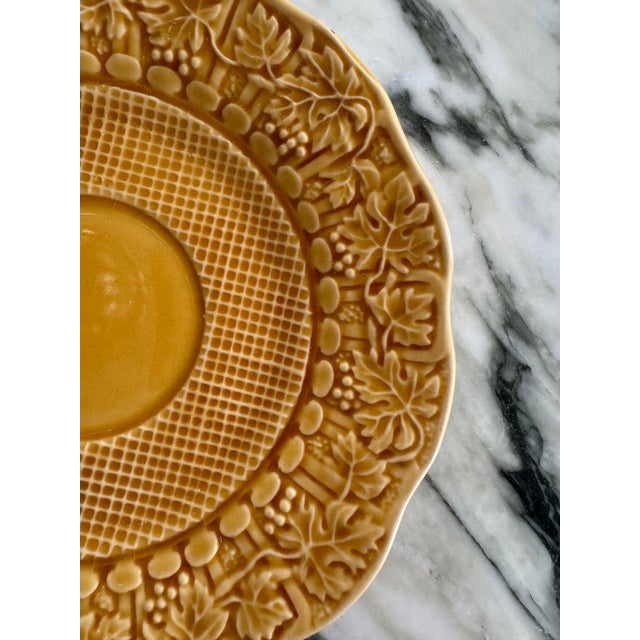 Last Chance!Vintage Bordallo Pinheiro Grapevine Harvest Amber Gold Place Settings - 8 Pieces For Sale - Image 9 of 9