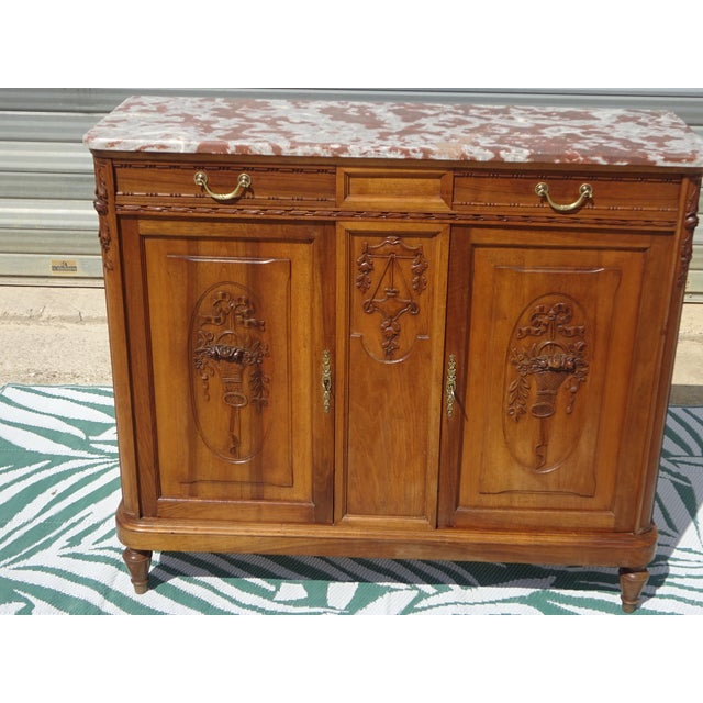Art Deco Buffet in Walnut and Aleppo Breccia, 1920s For Sale - Image 13 of 18