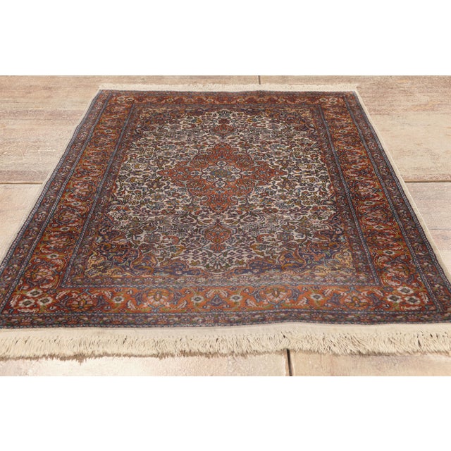 79790 Vintage Indian Kashmir Rug, 03'01 X 05'02 For Sale - Image 9 of 10