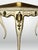 Florentine Hand Painted Gold Shell Detail Tea Table Mid-Century Hoof Foot For Sale In Greensboro - Image 6 of 12