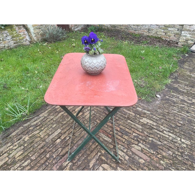 Vintage French Bistro Garden Table, 1930s For Sale - Image 4 of 18