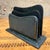 For your consideration, a vintage dark green leather (wrapped in metal frame) letter rack or mail sorter with gold-tooled...