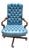 Vintage English Regency Style Tufted Leather Executive Swivel Desk Chair For Sale