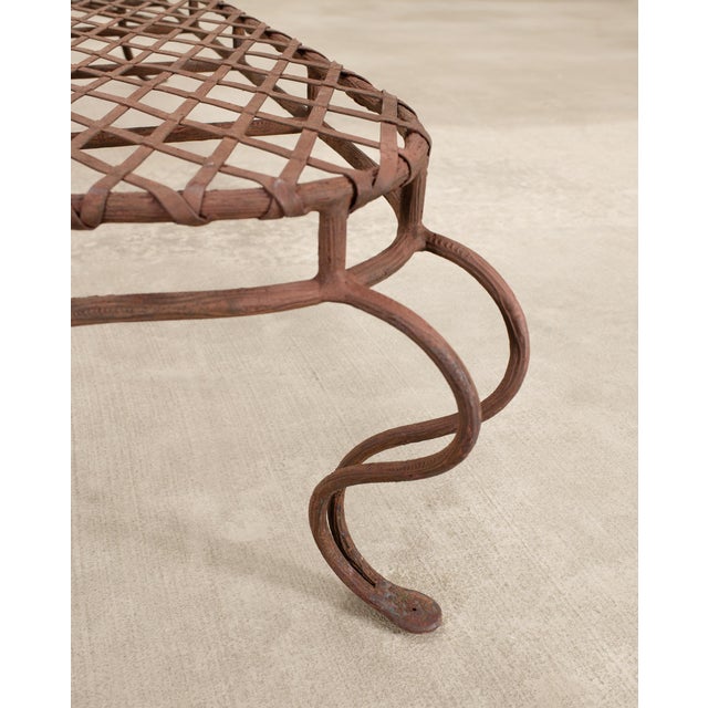 Rose Tarlow Melrose House Twig Iron Garden Chaise Lounge For Sale - Image 11 of 18