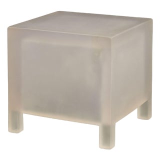 Modern Frosted Resin Low Side Table For Sale
