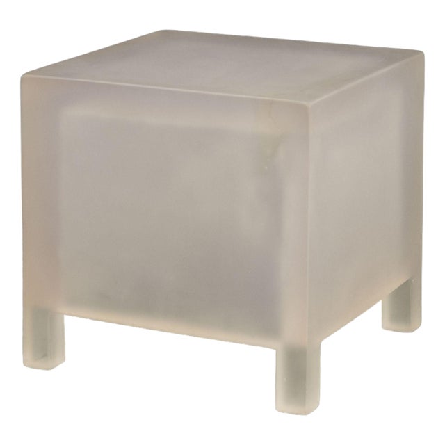 Modern Frosted Resin Low Side Table For Sale