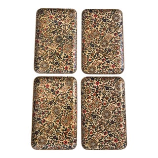 Vintage Japan Alfred E Knobler Paper Mache Serving Trays - Set of 4 For Sale