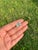 Modern Oval Emerald & Diamond May Birthstone Stud Earrings in 14k White Gold- A Pair For Sale - Image 3 of 13