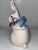 Figurative 1980s Fitz & Floyd Bunny With Floral Garland and Blue Bow For Sale - Image 3 of 10