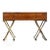 Vintage 1970's Drexel Oxford Square Campaign Style Desk Faux Brass Legs For Sale - Image 11 of 11