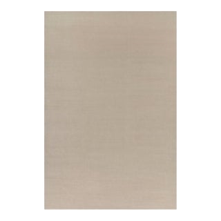 Rug & Kilim’s Oversized Contemporary Textural Solid Rug in Cream and White Tones - 12x18 For Sale