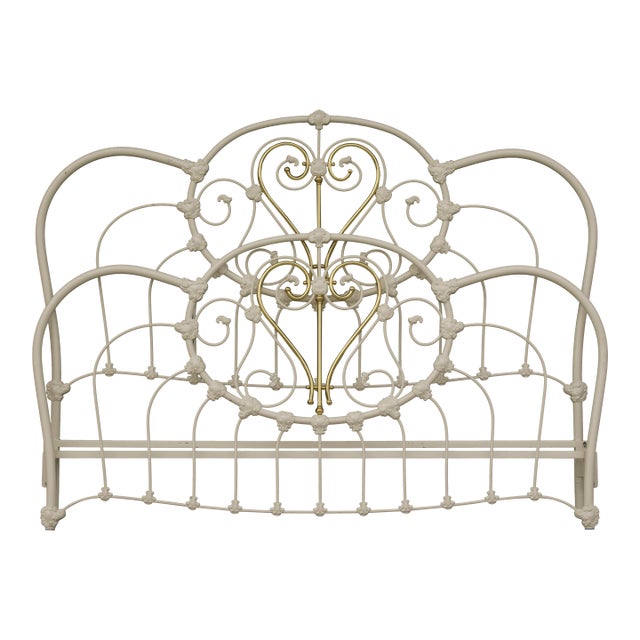 Vintage White King Headboard & Footboard by Elliot’s Designs, Inc. – Classic Elegant Bedroom Set For Sale