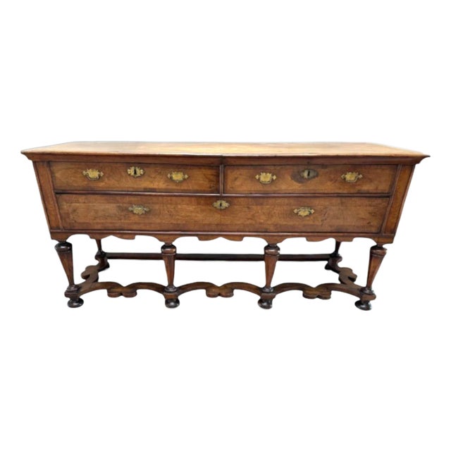 William and Mary Walnut Huntboard Serving Table Sideboard For Sale