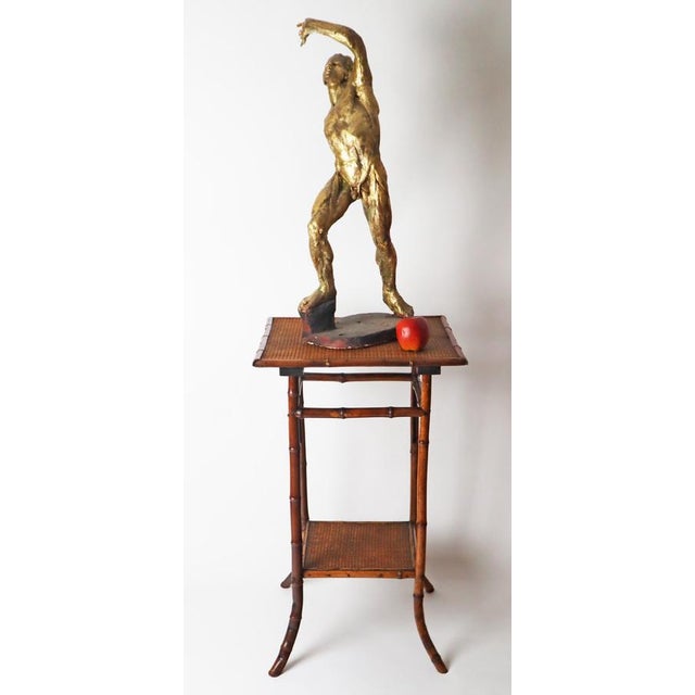 Art Nouveau Side Table in Bamboo, 1890s For Sale - Image 9 of 18