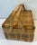 Vintage Boho Bamboo Lidded and Handled Basket For Sale - Image 4 of 8