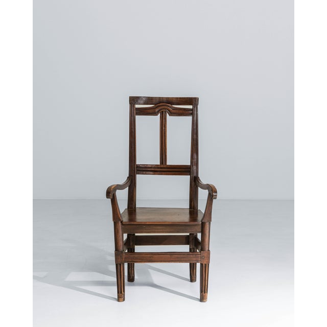 19th Century French Neoclassical Walnut Armchair For Sale - Image 16 of 18