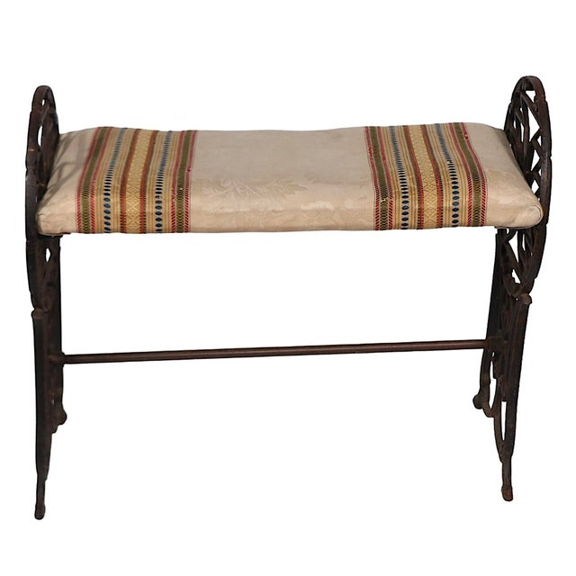Oscar Bach Art Deco Iron Bench C 1920/30's For Sale - Image 4 of 11
