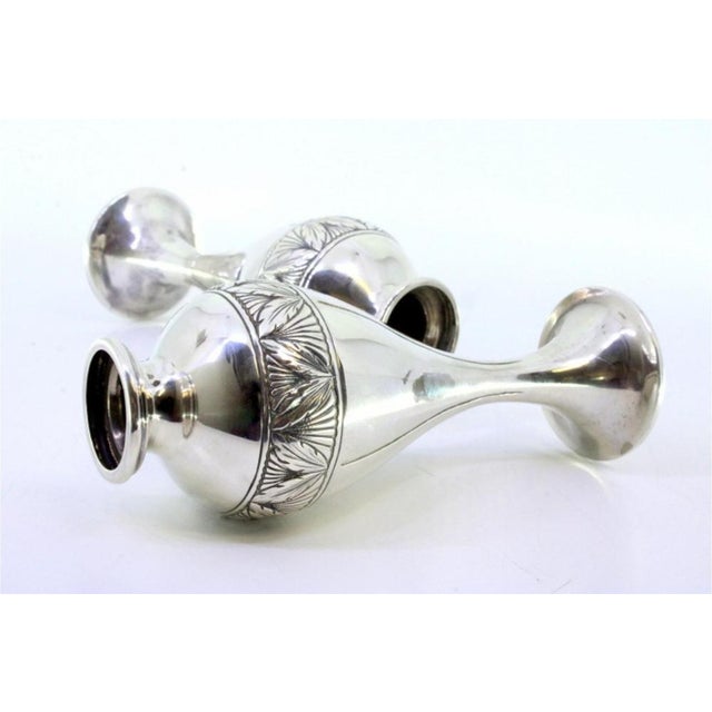 Vases with Raised Bands, Set of 2 For Sale - Image 3 of 7